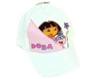 Dora The Explorer Baseball Hat Cap (White): Clothing