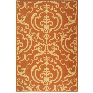 Indoor/ Outdoor Bimini Terracotta/ Natural Rug (53 x 77)