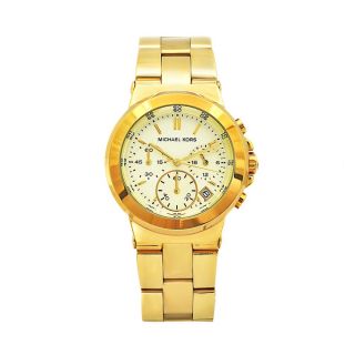 Michael Kors Womens Classic Goldtone Stainless Steel Chronograph