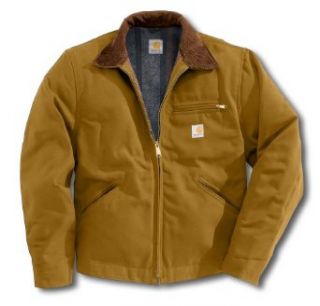 Mens Carhartt Duck Detroit Jacket BROWN LRG TLL: Clothing