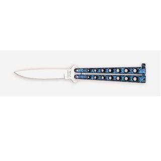 Couteau Papillon Herbertz 257923   Manche 12 cm Bleu Marbre   Couteau