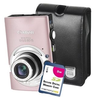 Canon Digital IXUS 80 IS Rose + Housse cuir Canon   Achat / Vente
