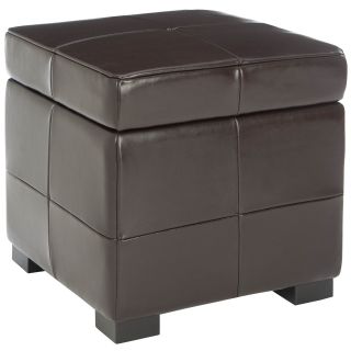 Essex Fliptop Brown Leather Storage Ottoman Today $144.99 Sale $130