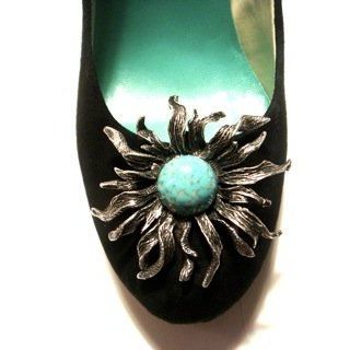 SH105TRQ Sun Flair Shoe Clip with Turquoise Stone, Set of