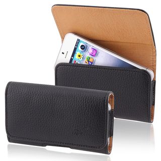 BasAcc Black/ Brown Horizontal Leather Case for Apple iPhone 5