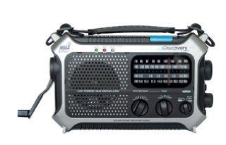 DISCOVERY D105X BLK SLV EMERGENCY RADIO SELF POWERED AM FM