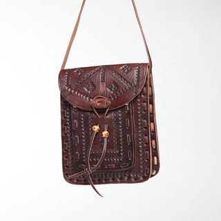 Crossbody Leather Messenger Bag (Morocco)