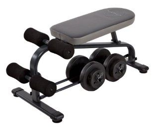 Marcy Crunch Board with Vinyl Dumbbell Set Sports