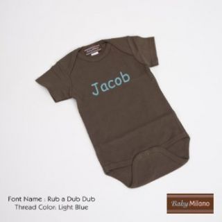 Personalized Brown Baby Onesie with Name by Baby Milano