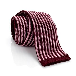Luzzario & Co Red/Pink Knit Stripe Maglia Tie