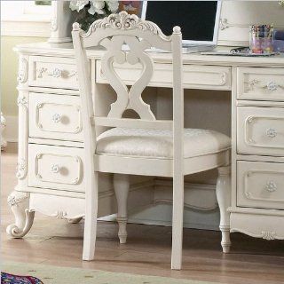 Homelegance Cinderella Writing Desk Chair in White