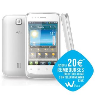 WIKO CINK Blanc   Achat / Vente SMARTPHONE WIKO CINK Blanc  