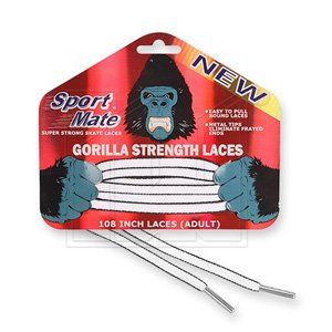 Gorilla Strength Laces   108 inches   WHITE