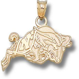 Navy Midshipmen Action Goat Pendant   10KT Gold Jewelry