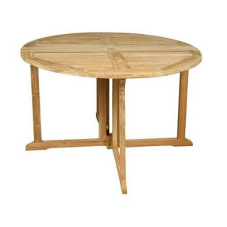 Table ronde pliante en teck MILFORD 120 cm   Achat / Vente TABLE DE