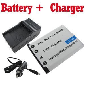WOWparts 3 in 1 DLI108 Battery + Charger for Pentax
