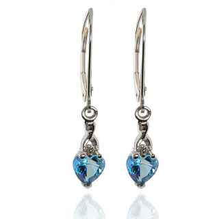 White Gold Teal Topaz and Diamond Earrings Today $124.99