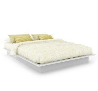 Sonax Q 112 LPB Plateau Queen Platform Bed in Frost White