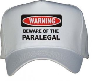 BEWARE OF THE PARALEGAL White Hat / Baseball Cap Clothing