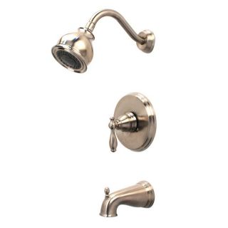 Fontaine Marcello Brushed Nickel Tub and Shower Bathroom Faucet Set