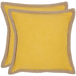 Sweet Serona 18 inch Yellow Decorative Pillows (Set of 2)