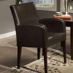 Christopher Knight Home Biltmore Brown Bonded Leather and Stained Dark