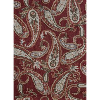 Hand hooked Charlotte Red Paisley Rug (5 x 76)