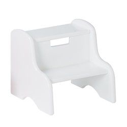Childs Classic Wooden Step Stool in White Baby