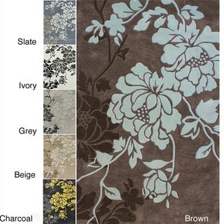Handmade Alexa Pino Yarrow Floral Rug (83 x 11)