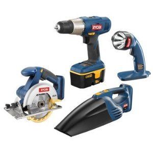 Factory Reconditioned Ryobi ZRP809 ONE Plus 18V Cordless 4 Piece Combo