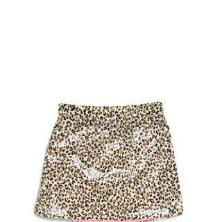 Kate Mack Girls 7 16 Gone Wild Sequined Leopard Knit Skirt in Tan
