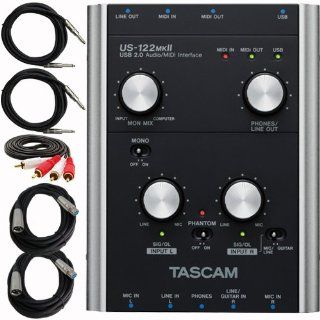 Tascam US 122 MKII Audio Interface Cable Package