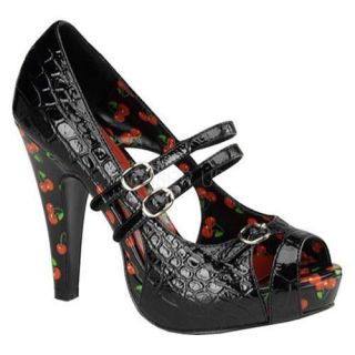 Womens Pin Up Bettie 08 Black Cherry Patent Leather Today $41.95