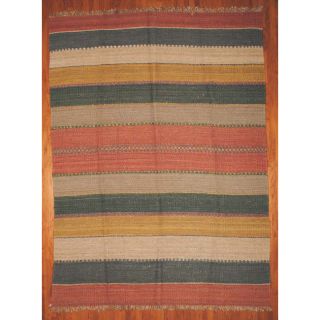 Indo Kilim Hand knotted Rug (96 x 136)