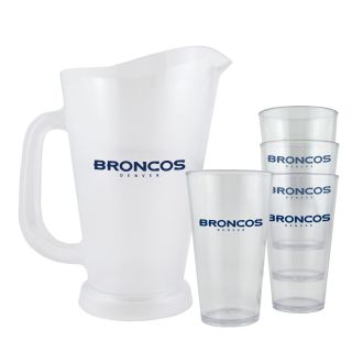 Denver Broncos NFL Pitcher and Pint Glasses Set