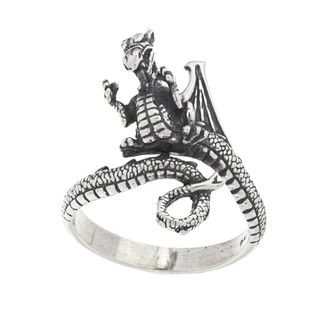 Silvermoon Sterling Silver Adjustable Dragon Ring