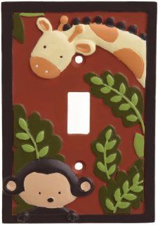Kids Line Jungle 123 Switch Plate Cover, Brown Baby