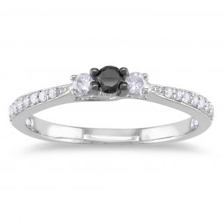 White and Black Diamond Rings: Buy Engagement Rings