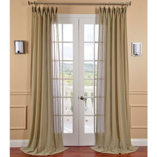 Sage Faux Linen Sheer Curtain Panel
