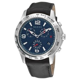 Gucci Mens G Timeless Blue Face Chronograph Watch