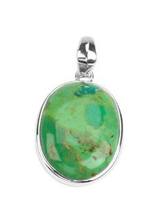 Barse Lime Turquoise Oval Pendant Jewelry