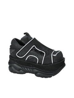 Mens Black Leather Platform Shoe   7 Shoes