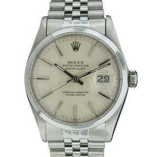 Pre owned Rolex Mens Datejust Stainless Steel Silver Dial Watch Today