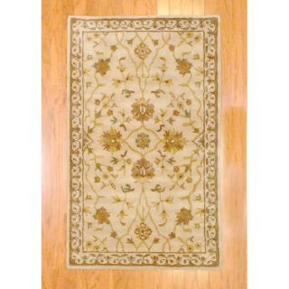 Indo Hand tufted Ivory/ Gold Floral Wool Rug (33 x 53) Today $92.99
