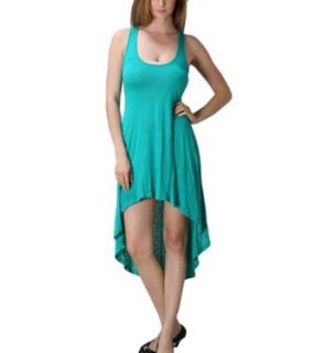 Gdazzle Teal High and Low Dress Clothing