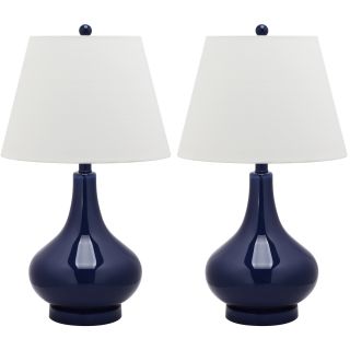 Amy Gourd Glass 1 light Navy Table Lamps (Set of 2) Today $189.99