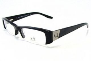 EXCHANGE AX 203 Black 807 Optical Frame Eyeglasses 49 16 135 Clothing