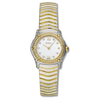 Ebel Womens Classic Wave Two tone Steel Diamond Watch