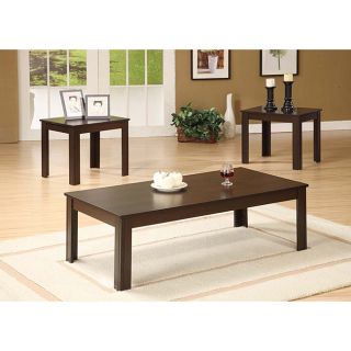 Cappuccino 3 piece Occasional Table Set