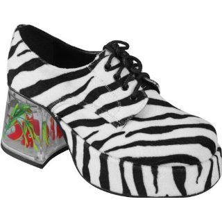 Adults Zebra Fish Tank Platform Shoes (Sz Large)